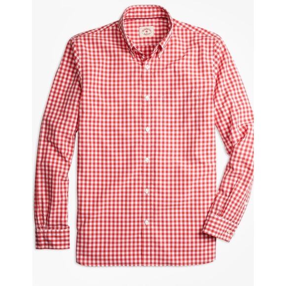 Brooks Brothers XL Red Plaid Button Up Shirt 1818 Regent ( Sold Out Brooks Site) - Picture 1 of 7